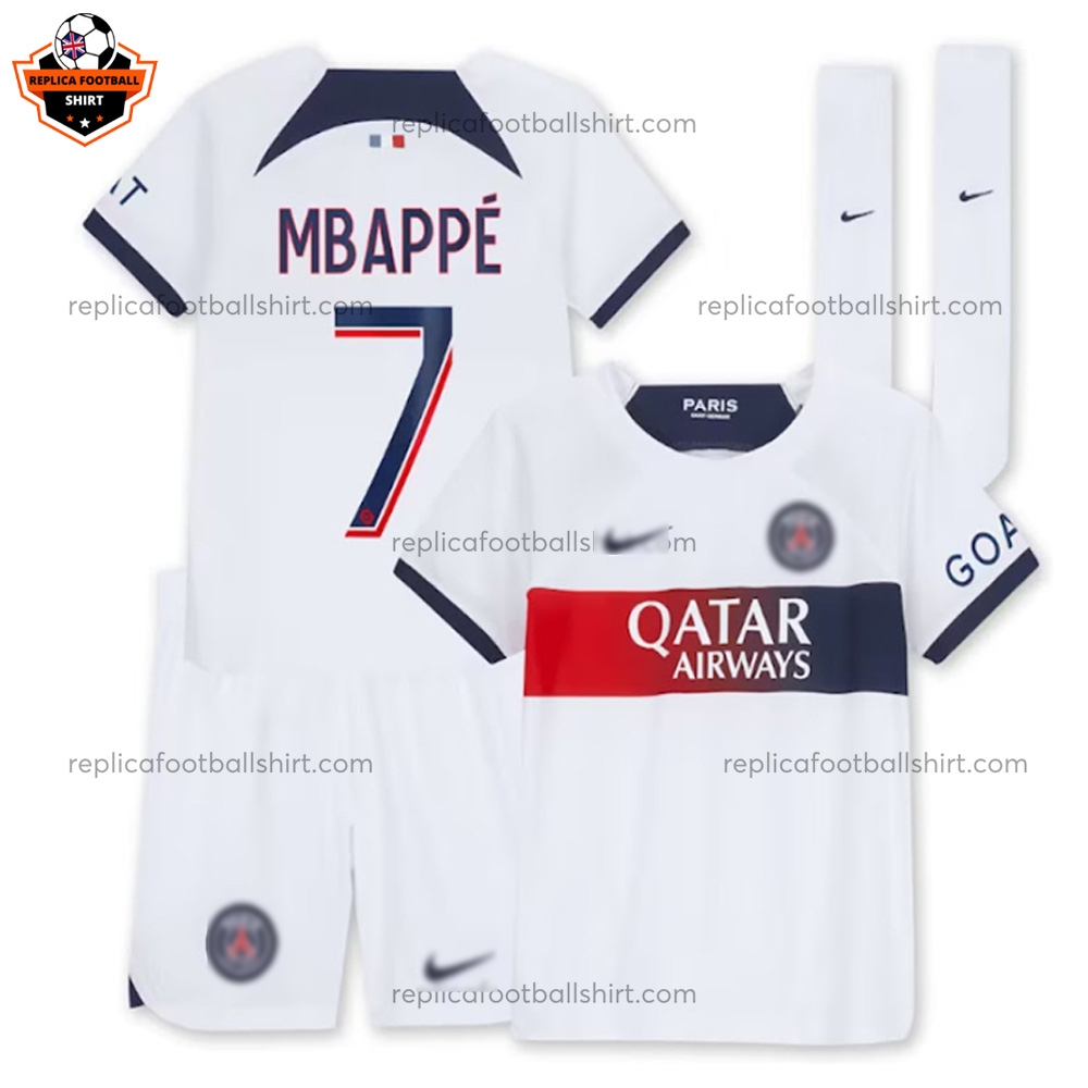 Paris Saint Germain Away Kid Replica Football Kit 2023/24 MBAPPÉ 7 - Over View