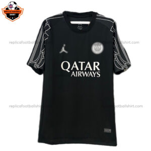 Paris Saint Germain Black Fourth Fans Men Replica Football Shirt 2025/26 - Front View