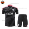 Paris Saint Germain Black Gray Training Kid Replica Football Kit 2024/25 - Front View