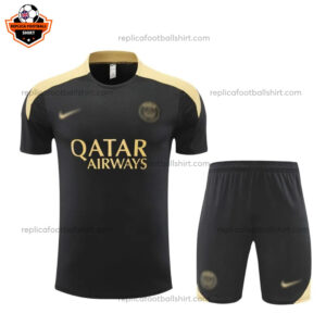 Paris Saint Germain Black Training Kid Replica Football Kit 2024/25 - Front View