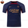 Paris Saint Germain Blue Pre-Match Training Men Replica Football Shirt 2023/24 - Front View