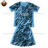 Paris Saint Germain Goalkeeper Blue Kid Replica Football Kit 2024/25 - Front View