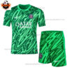 Paris Saint Germain Goalkeeper Green for Men and Kid Replica Football Kit 2024/25 - Front View