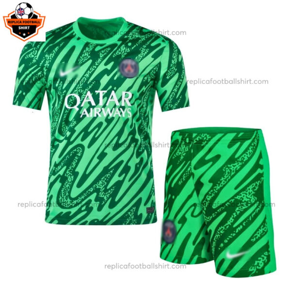 Paris Saint Germain Goalkeeper Green for Men and Kid Replica Football Kit 2024/25 - Front View