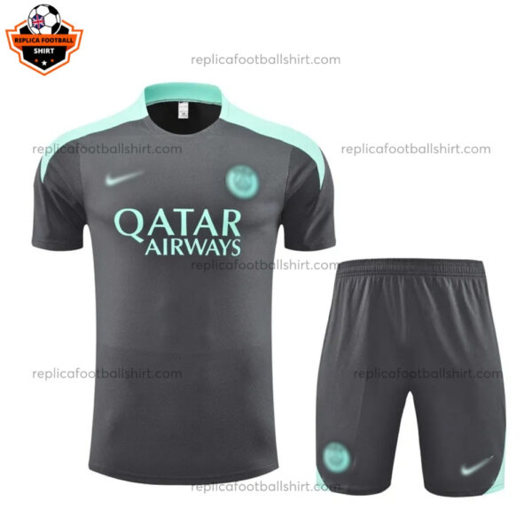 Paris Saint Germain Gray Training Kid Replica Football Kit 2024/25 - Front View