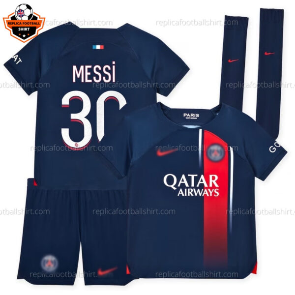 Paris Saint Germain Home Kid Replica Football Kit 2023/24 MESSI 30 - Over View