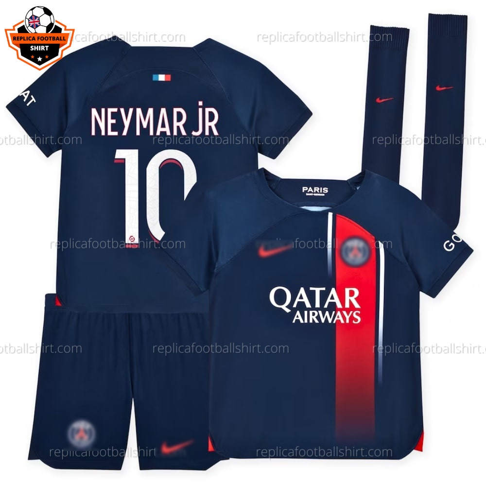 Paris Saint Germain Home Kid Replica Football Kit 2023/24 NEYMAR jR 10 - Over View