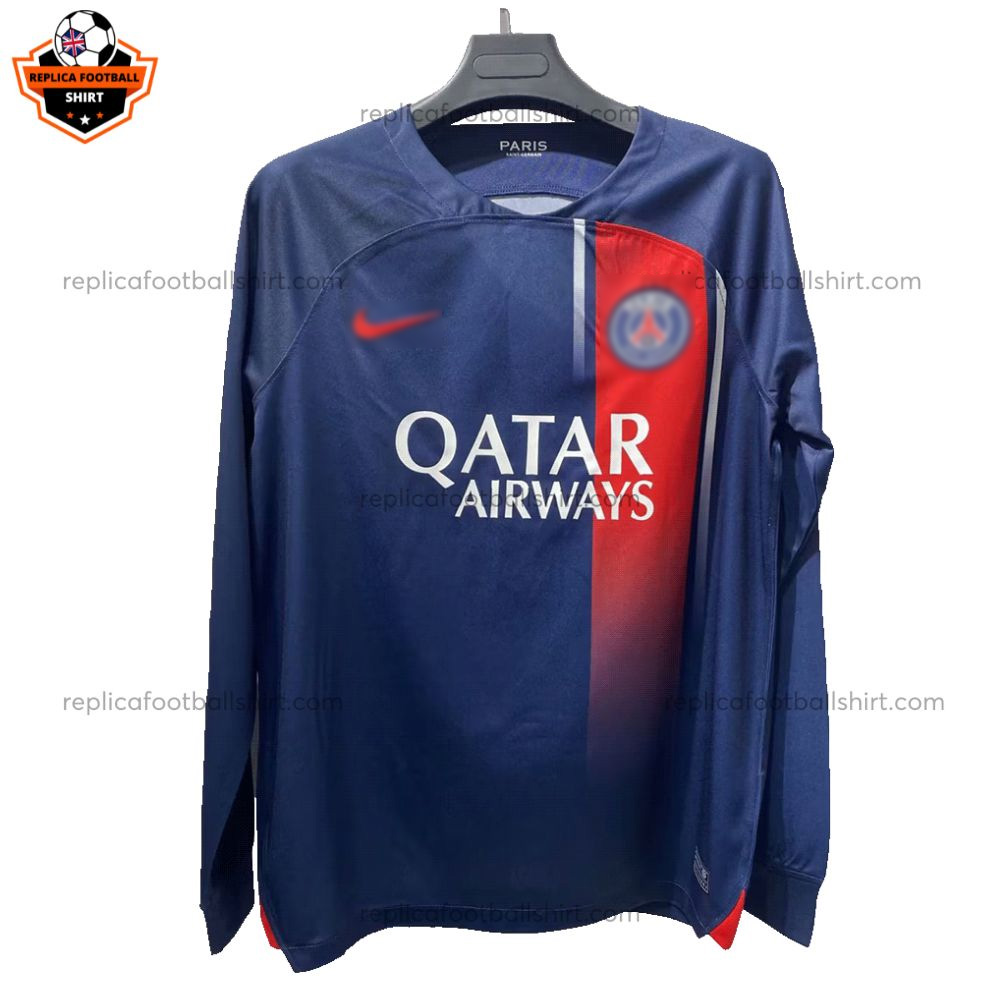 Paris Saint Germain Home Men Replica Football Shirt 2023/24 Long Sleeve - Front View