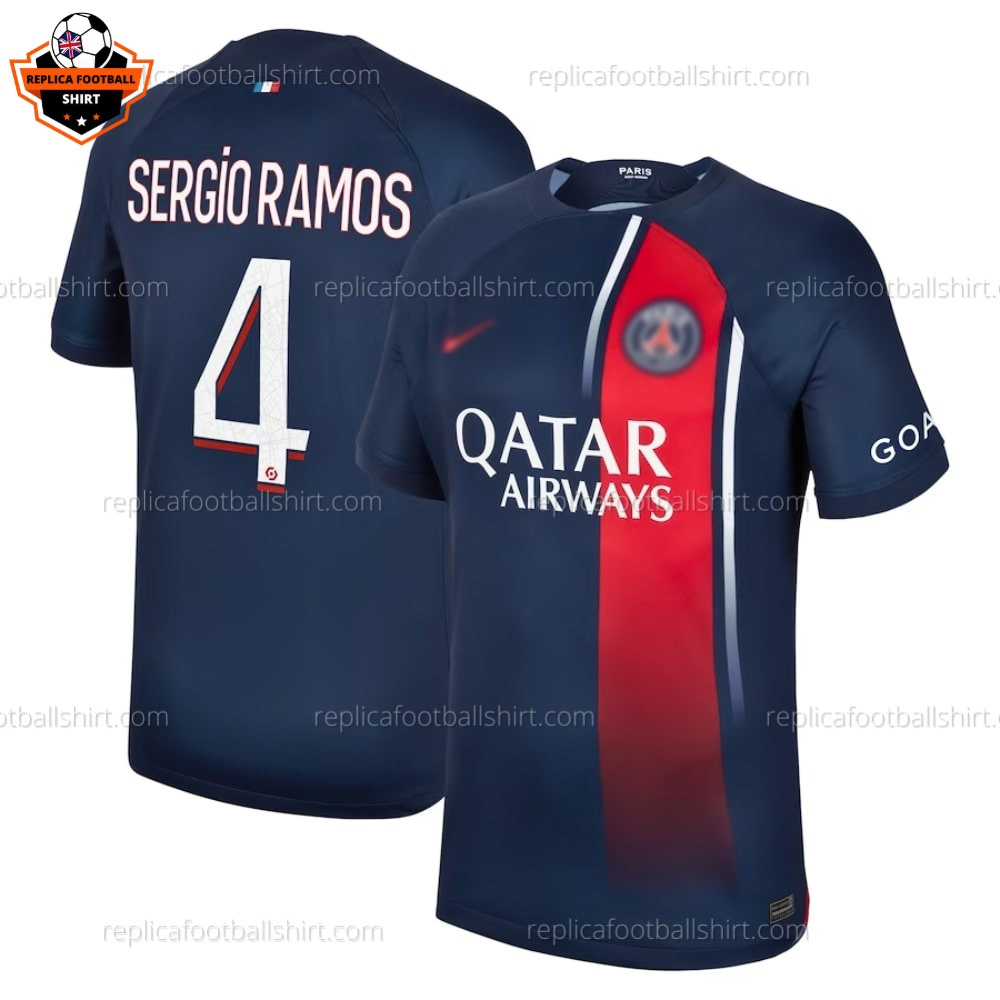 Paris Saint Germain Home Men Replica Football Shirt 2023/24 RAMOS 4 - over View