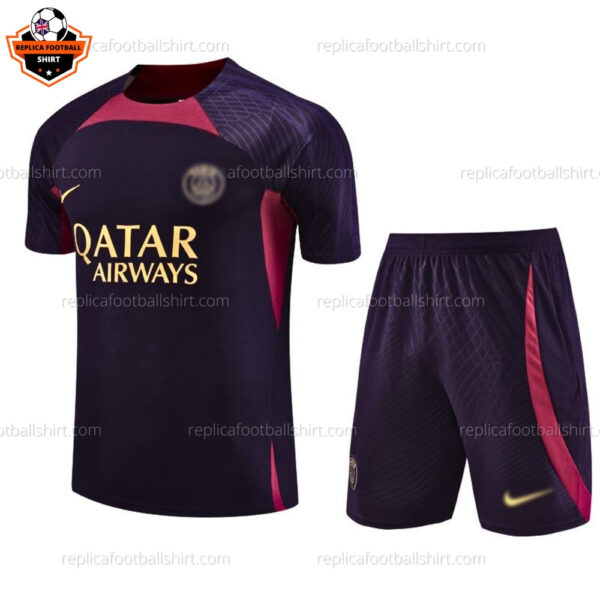 Paris Saint Germain Navy Training Adult Replica Football Kit 2023/24 - Front View