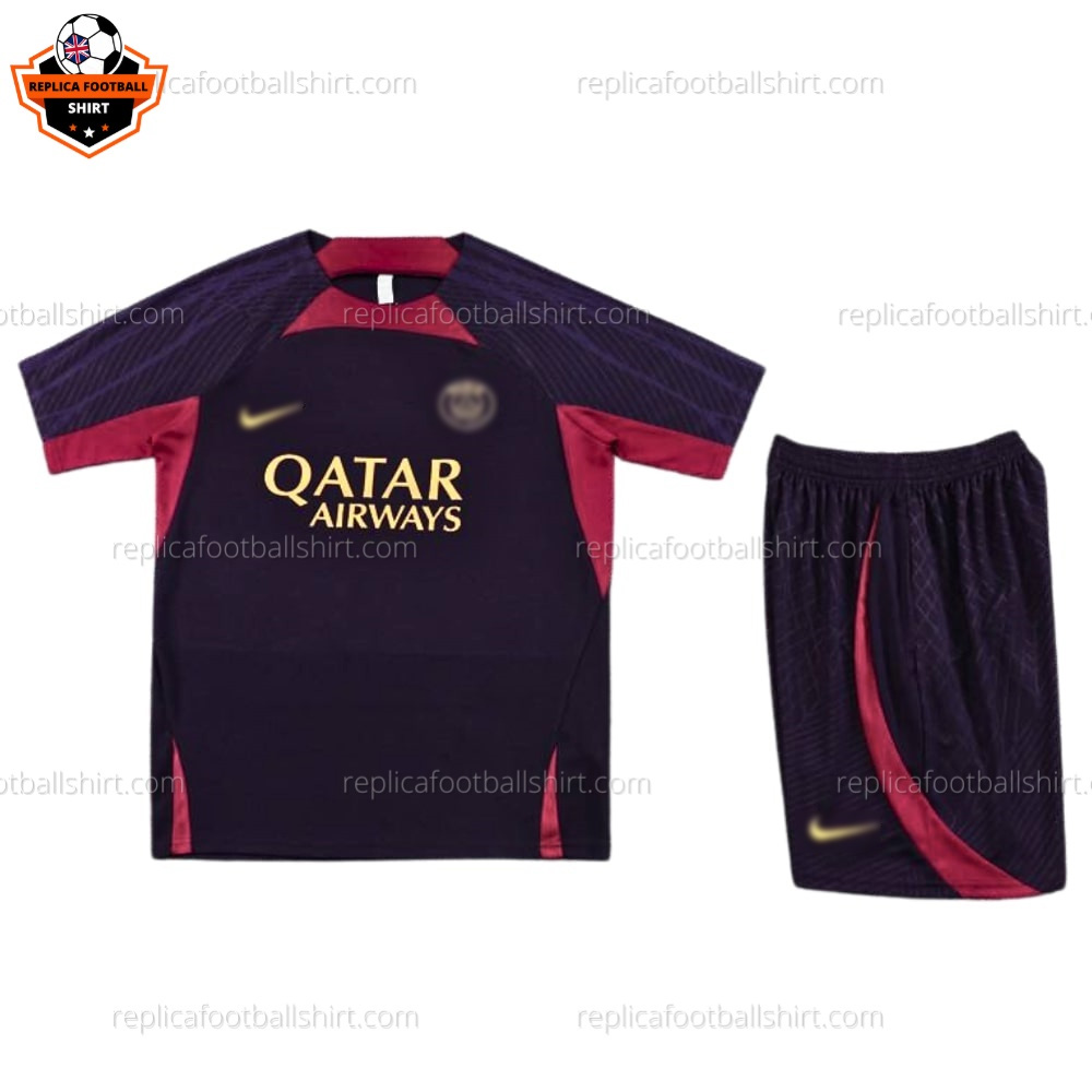 Paris Saint Germain Navy Training Kid Replica Football Kit 2023/24 - Front View