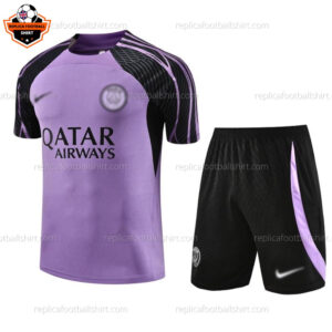 Paris Saint Germain Purple Training Adult Replica Football Kit 2023/24 - Front View