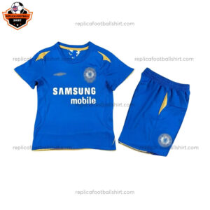 Retro Chelsea Home Kid Replica Football Kit 2005/06 - Front View