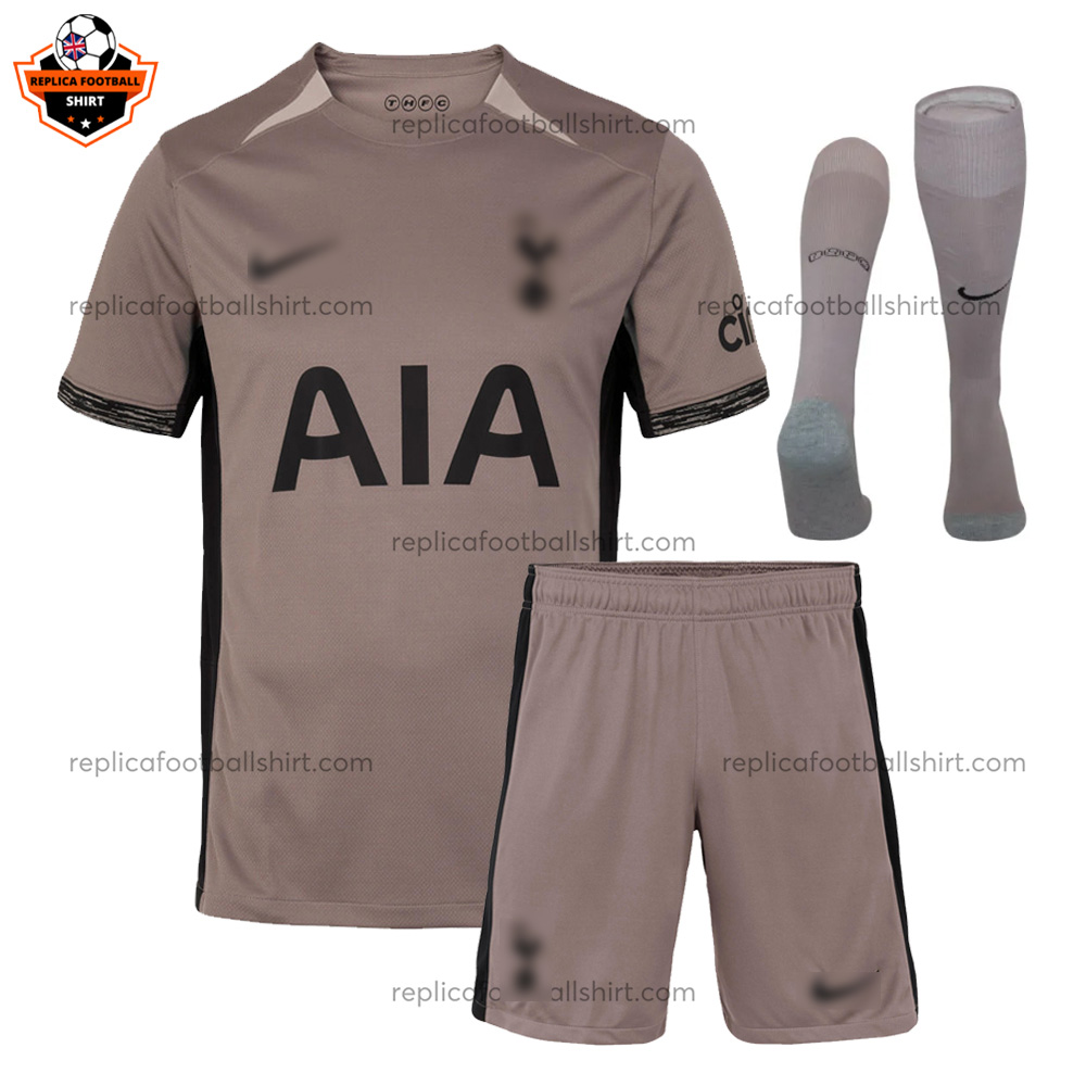 Tottenham Third Kid Kit 2023-24 No Socks_Replica Football Shirt - front