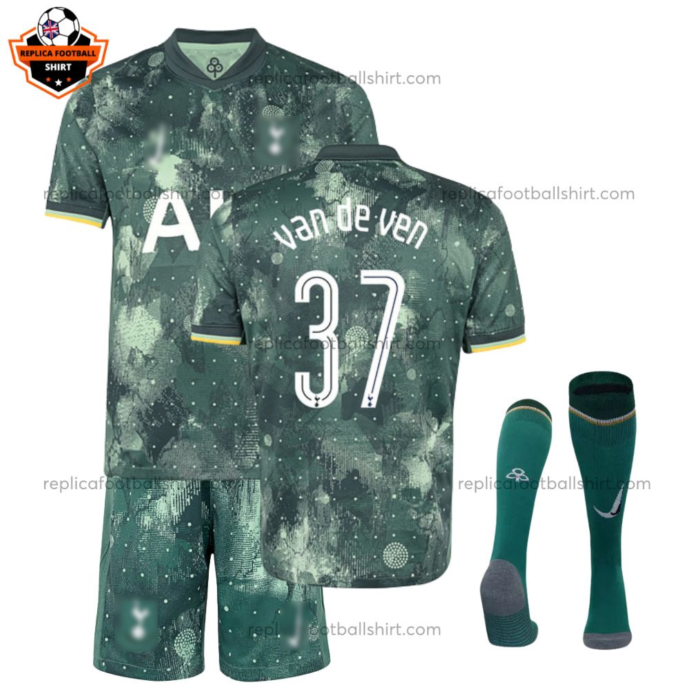 Tottenham Hotspur VAN DE VEN 37 Third Kid Replica Football Kit 2024/25
