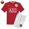 Retro Manchester United Home Kid Replica Kit 06/07 - front