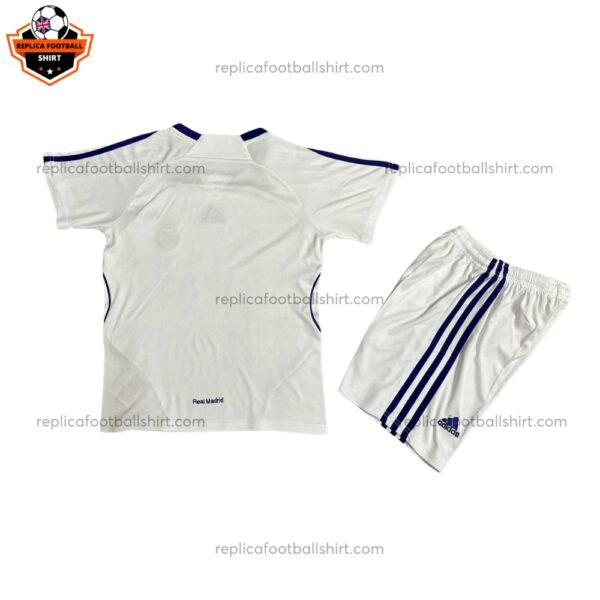 Retro Real Madrid Home Kid Replica Football Kit 2007/08 Back View