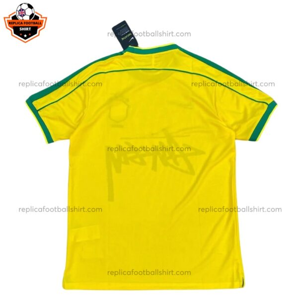 Retro Brazil Stussy Home Men Replica Football Shirt 1998 - Back View