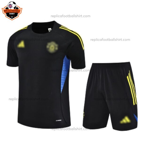 MU Black Pre Match Training Kid Replica Kit 24/25 - Front View