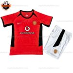 Retro Manchester United Home Kid Replica Football Kit 2002/04