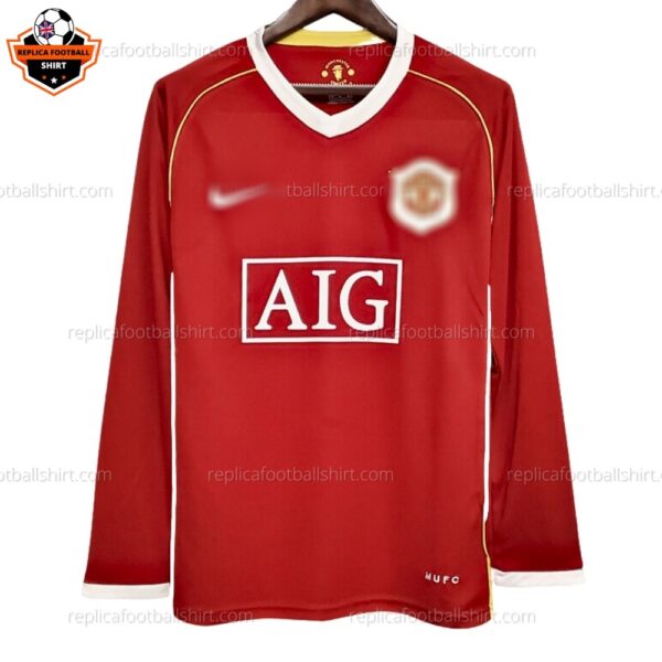 Man Utd Home Replica Shirt 06/07 Long Sleeve - front