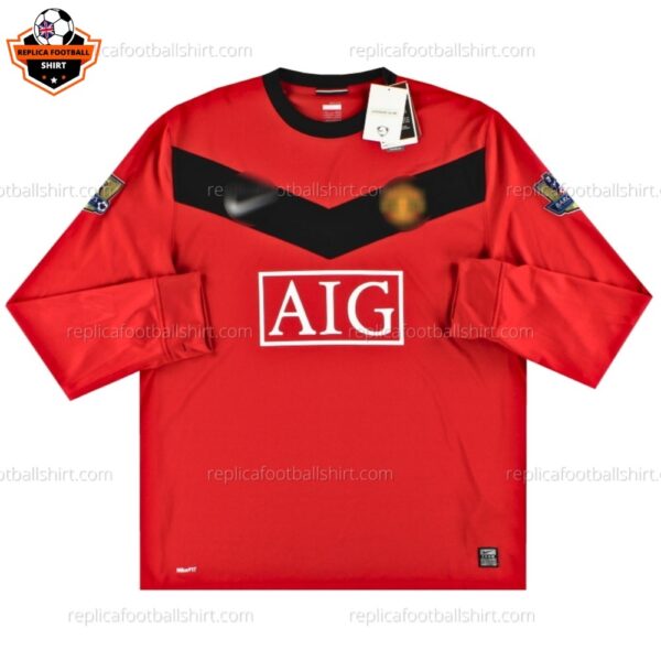 Man Utd Home Replica Shirt 09/10 Long Sleeve - front
