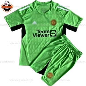 Man Utd Goalkeeper Home Kid Replica Kit 23/24 - front