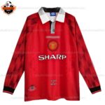 Manchester United Retro Home Men Replica Football Shirt 1996/97 Long Sleeve