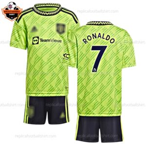 Manchester United Third Kid Replica Football Kit 2022/23 RONALDO 7 Printed