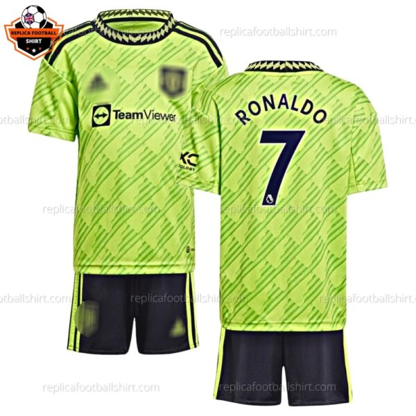 Manchester United Third Kid Replica Football Kit 2022/23 RONALDO 7 Printed