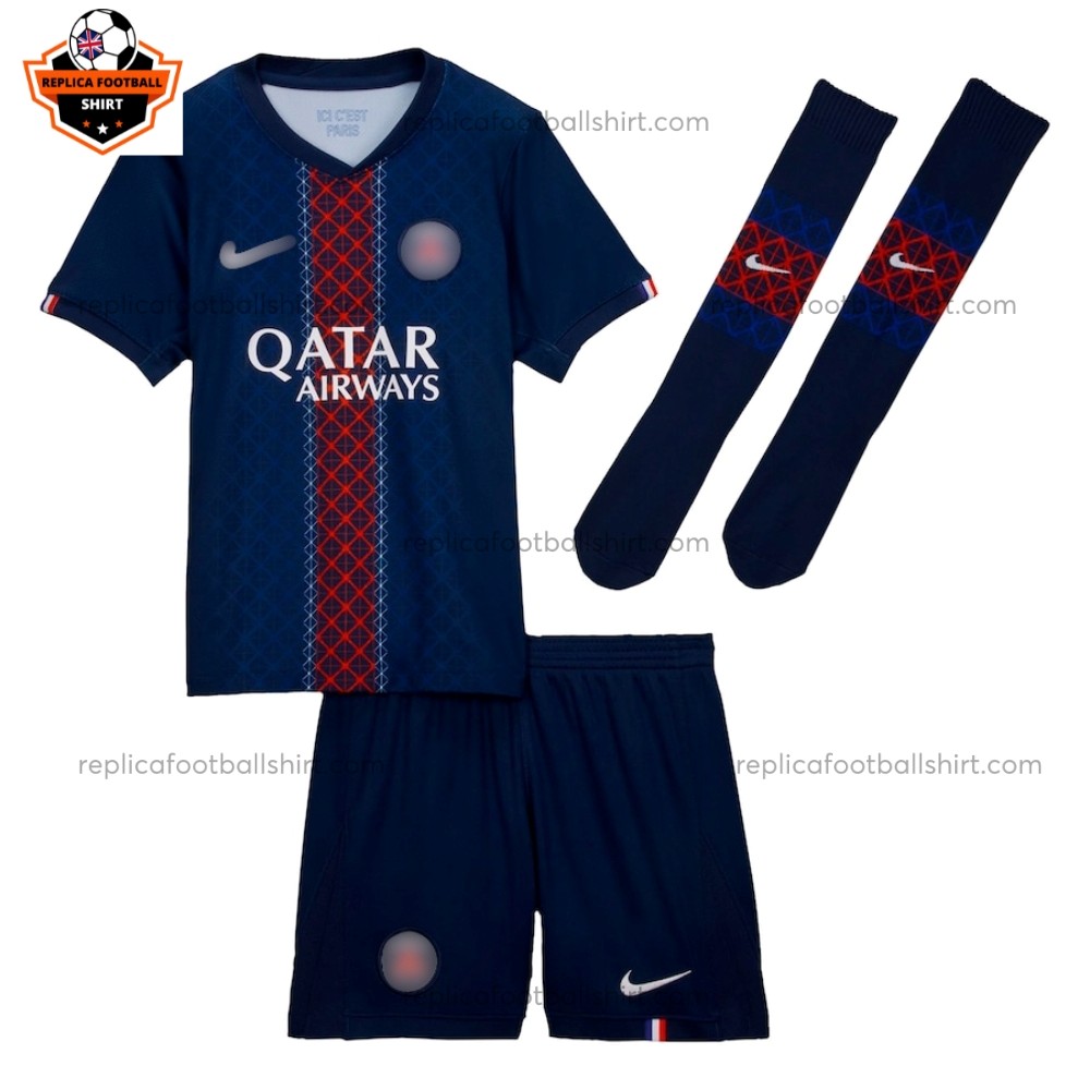 Paris Saint Germain Home Kid Replica Football Kit 2025/26 Front View