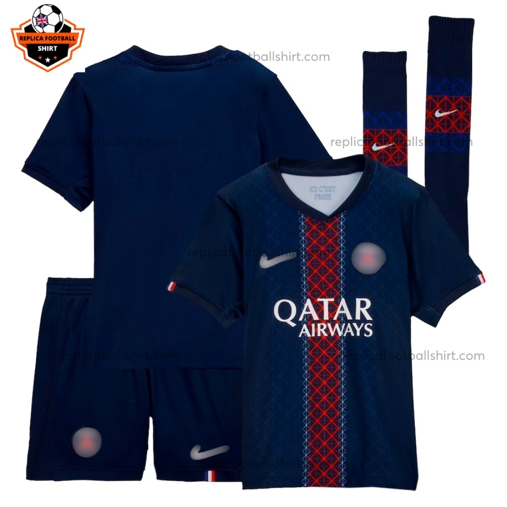 Paris Saint Germain Home Kid Replica Football Kit 2025/26 Full View