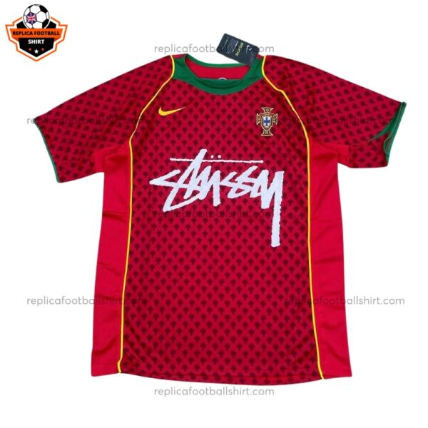 Retro Portugal Stussy Home 2004 Replica Shirt - Front View