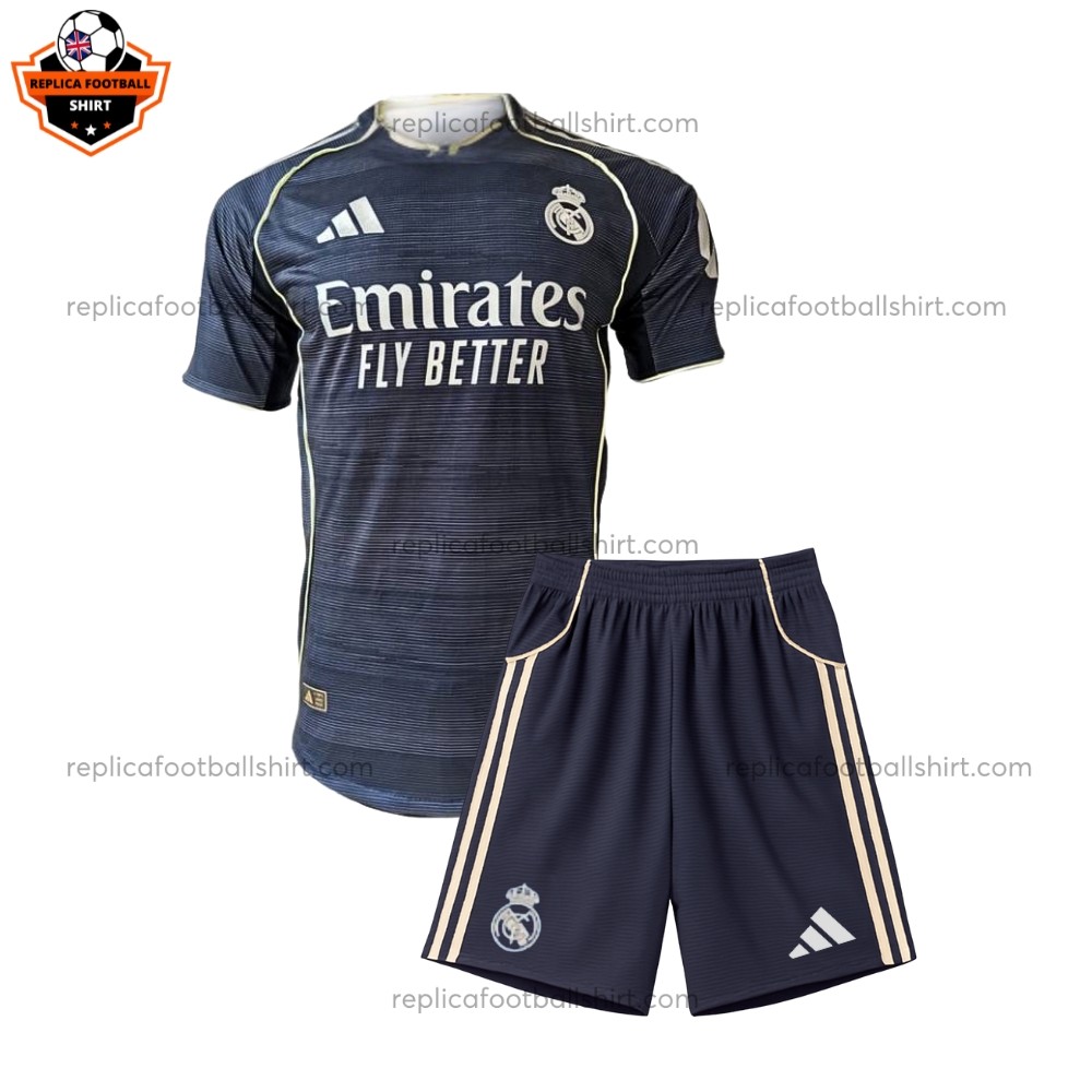 Real Madrid Away Kid Replica Football Kit 2025/26 Front View