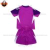 Real Madrid Purple Goalkeeper Kid Replica Football Kit 2025/26 Back View