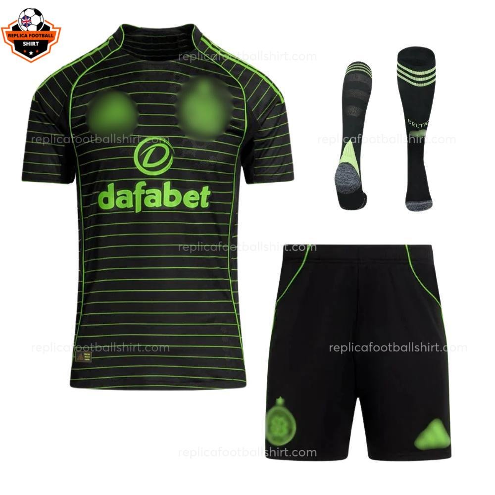 Celtic Away Kid Replica Football Kit 2025-26