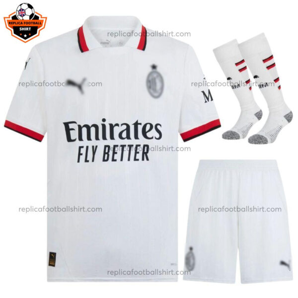 AC Milan Away Kid Replica Football Kit 2024/25 - Front View