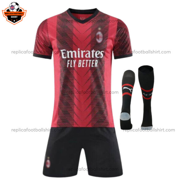 AC Milan Home Adult Replica Football Kit 2023/24 - Front View