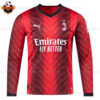 AC Milan Home Men Replica Football Shirt 2023/24 Long Sleeve - Front View