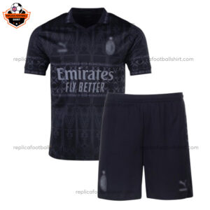 AC Milan X Pleasures Kid Replica Football Kit 2023/24 - Front View