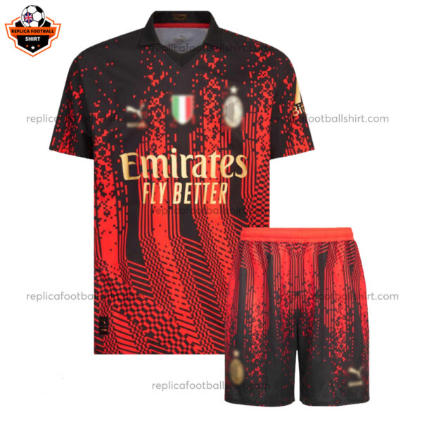 AC Milan x KOCHÉ Home Kid Replica Football Kit 2023/24 - Front View