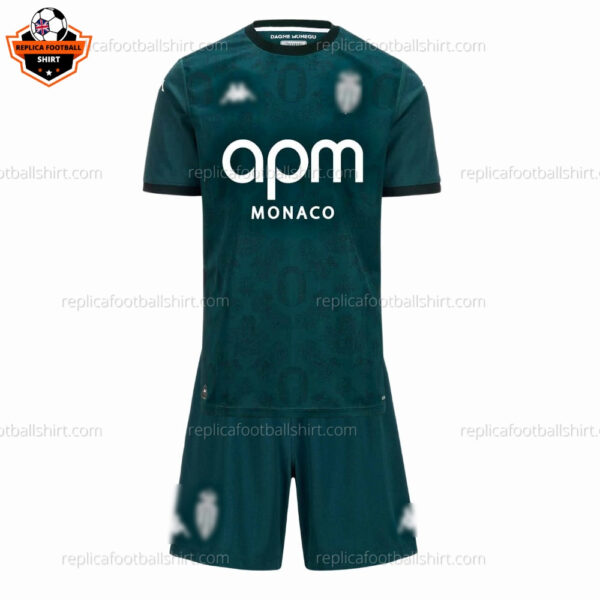 AS Monaco Away Kid Replica Football Kit 2024/25 - Front View