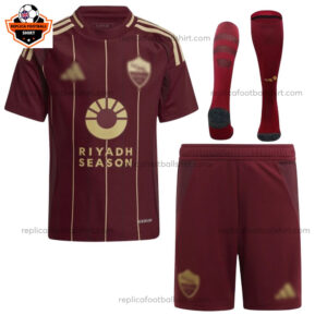 AS Roma Home Kid Replica Football Kit 24/25 - Front View