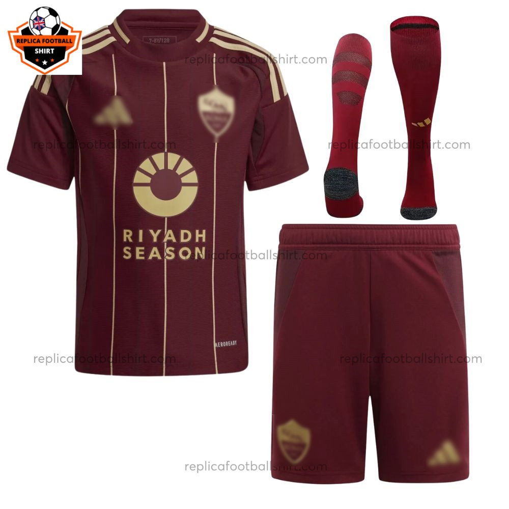 AS Roma Home Kid Replica Football Kit 24/25 - Front View