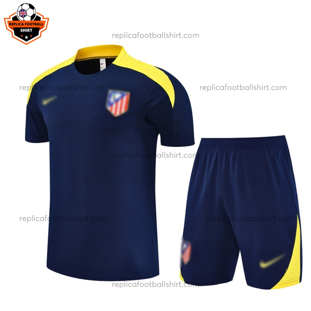 Atletico Madrid Blue Pre Match Training Kid Replica Football Kit 2025/26 - Front View