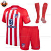 Atletico Madrid Home Kid Replica Football Kit 2023/24 - Front View