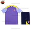 Atletico Madrid Purple Pre Match Training Kid Replica Football Kit 2025/26 - Front View -1