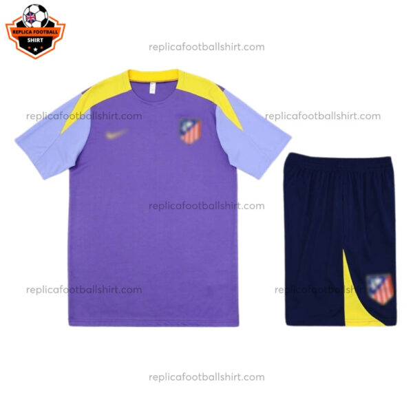 Atletico Madrid Purple Pre Match Training Kid Replica Football Kit 2025/26 - Front View -1