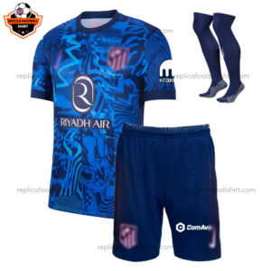 Atletico Madrid Third Kid Replica Football Kit 2024/25 - Front View
