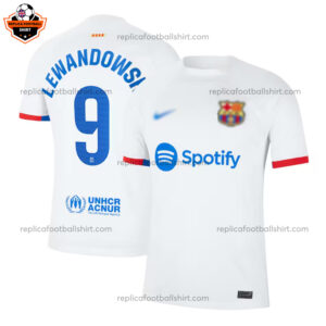 Barcelona Away Men Replica Football Shirt 2023/24 LEWANDOWSKI 9 Printed - Over View